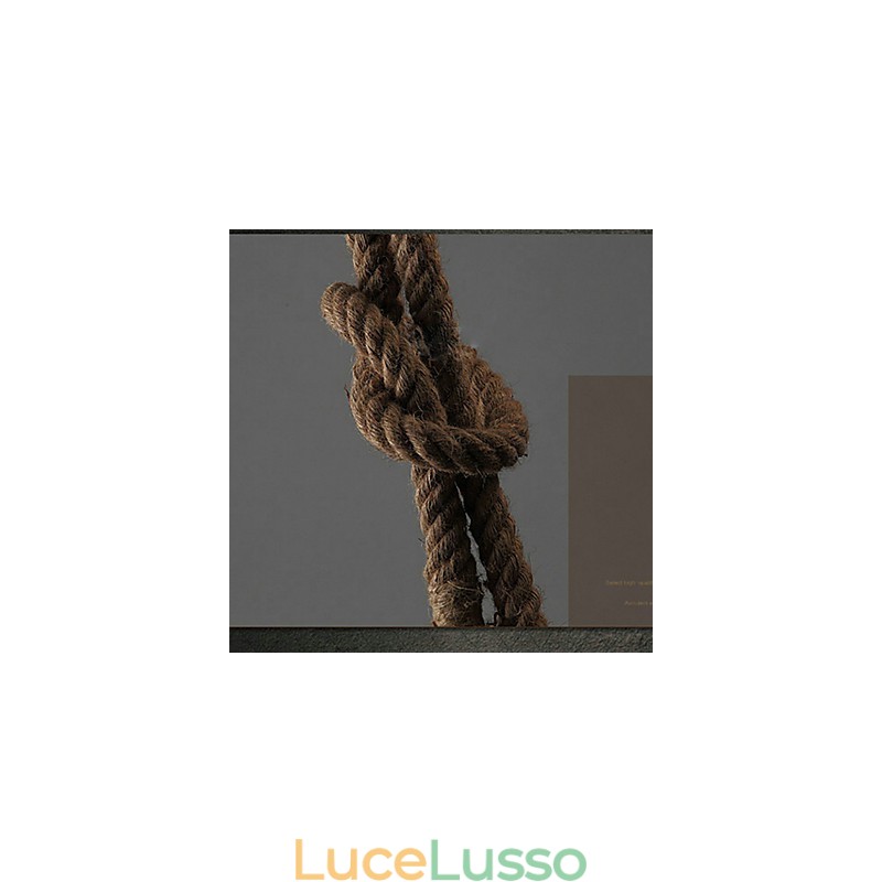 Lampadario creativo multifunzione in corda di canapa