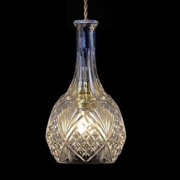 Lampada a sospensione moderna in metallo e cristallo contemporaneo