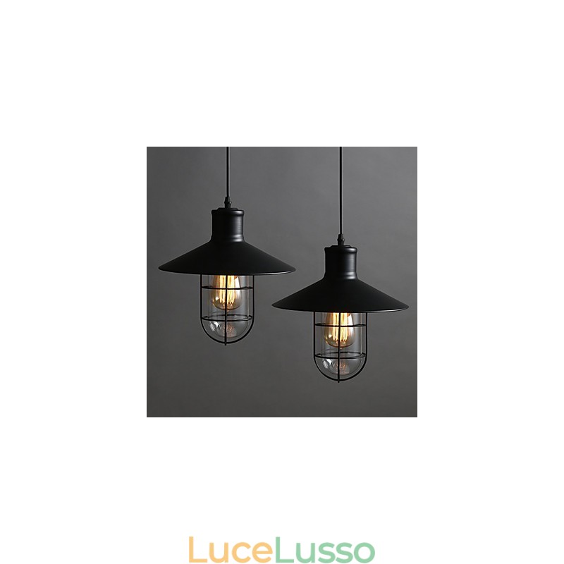 Lampadario a gabbia per uccelli a testa singola