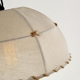 Un breve lampadario a semicerchio in corda di canapa di Vogue Lights