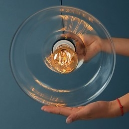 Moderna lampada a sospensione in vetro Lampade a sospensione semplici Lampada a sospensione da bar