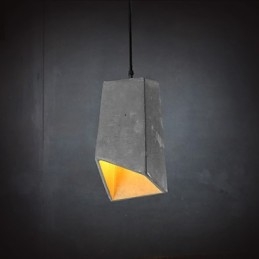 Lampada a sospensione in cemento retrò contemporanea e contratta