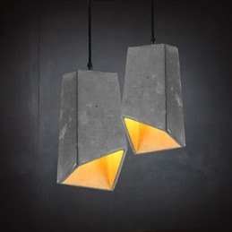 Lampada a sospensione in cemento retrò contemporanea e contratta