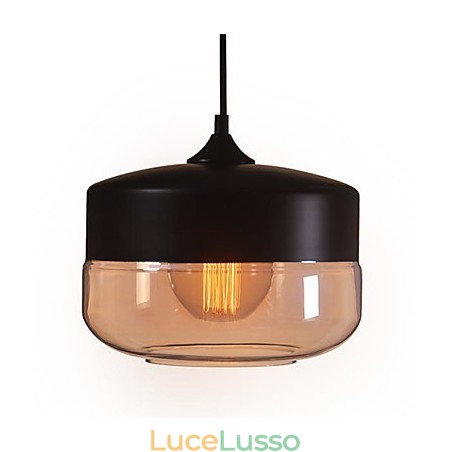WestMenLights Vintage Moderna Lampada da soffitto in vetro verniciato Lampada a sospensione Nero Diametro 250mm WestMenLights Vintage Moderna Lampada da soffitto in vetro verniciato Lampada a sospensione Nero Diametro 250mm
