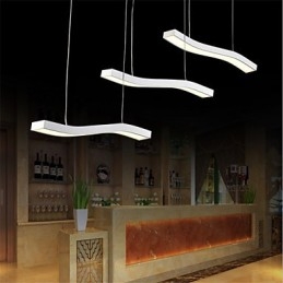 Lampada a sospensione in acrilico semplice e alla moda con design ondulato