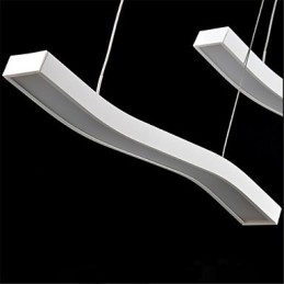 Lampada a sospensione in acrilico semplice e alla moda con design ondulato