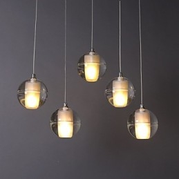1 lampada a sospensione in pietra di cristallo e vetro, lampada a sospensione da caffè, illuminazione decorativa a sospensione