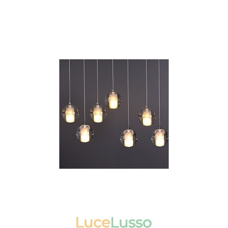 1 lampada a sospensione in pietra di cristallo e vetro, lampada a sospensione da caffè, illuminazione decorativa a sospensione