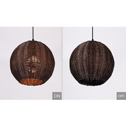 Lampada a sospensione moderna e contemporanea in metallo a forma di globo di campagna