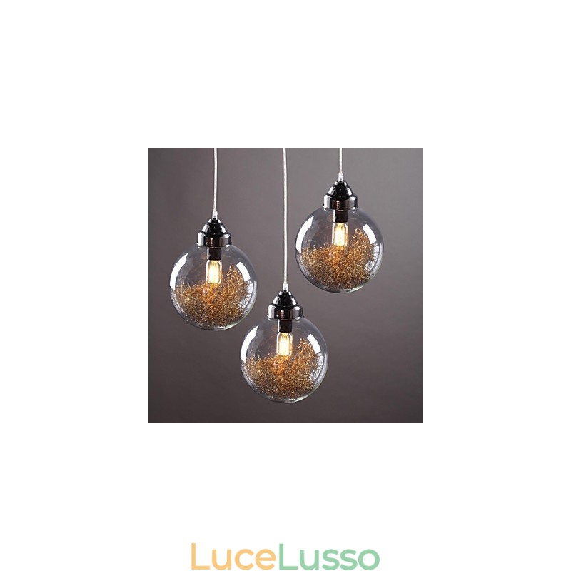 Moderno Contemporaneo Tradizionale Classico Vintage Lanterna Country Nichel Vetro Lampada a Sospensione Sala da Pranzo