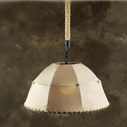 Lampada a sospensione stile country americano con corda di canapa in lino nordico vintage