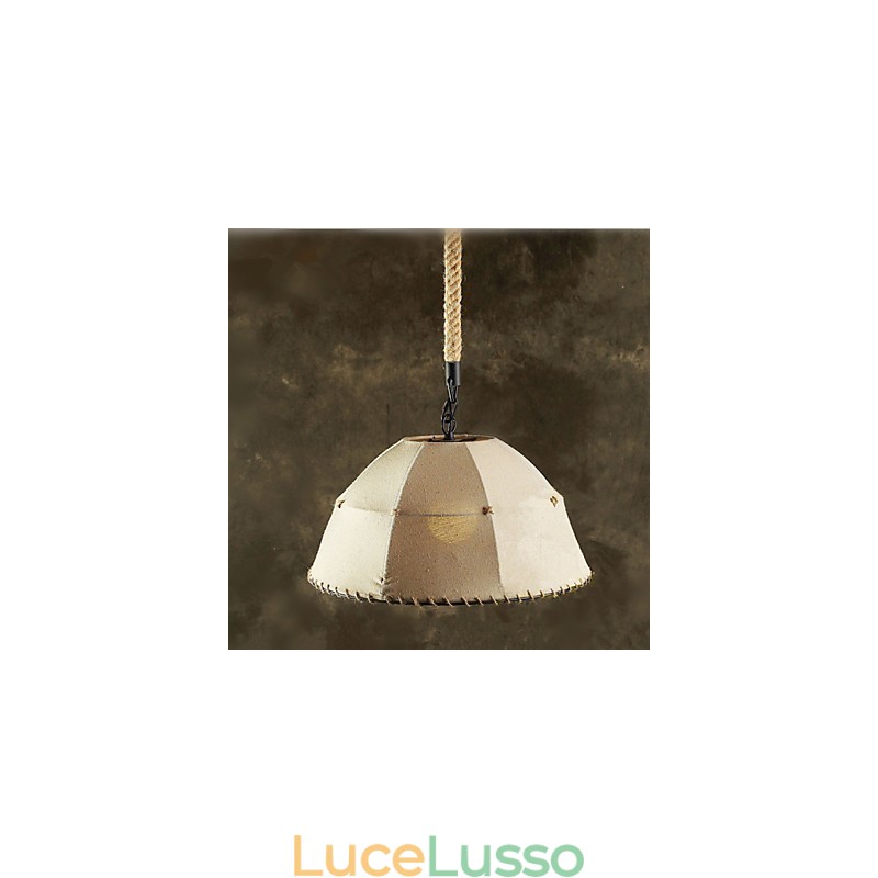 Lampada a sospensione stile country americano con corda di canapa in lino nordico vintage