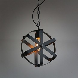 Lampadario decorativo in stile vintage, stile industriale, rotondo, per la casa, loft