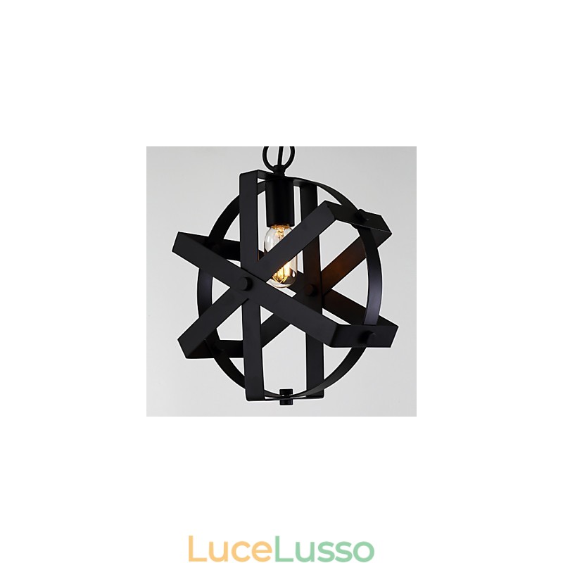 Lampadario decorativo in stile vintage, stile industriale, rotondo, per la casa, loft