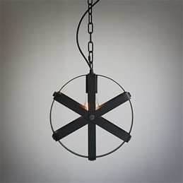 Lampadario decorativo in stile vintage, stile industriale, rotondo, per la casa, loft