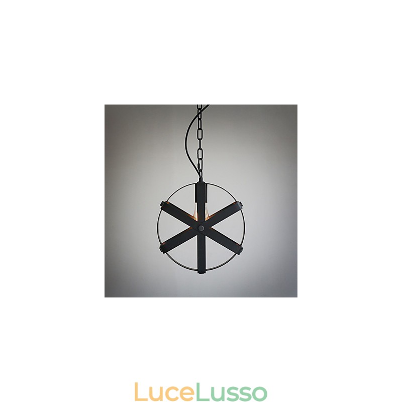 Lampadario decorativo in stile vintage, stile industriale, rotondo, per la casa, loft