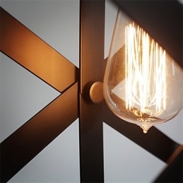 Lampadario decorativo in stile vintage, stile industriale, rotondo, per la casa, loft