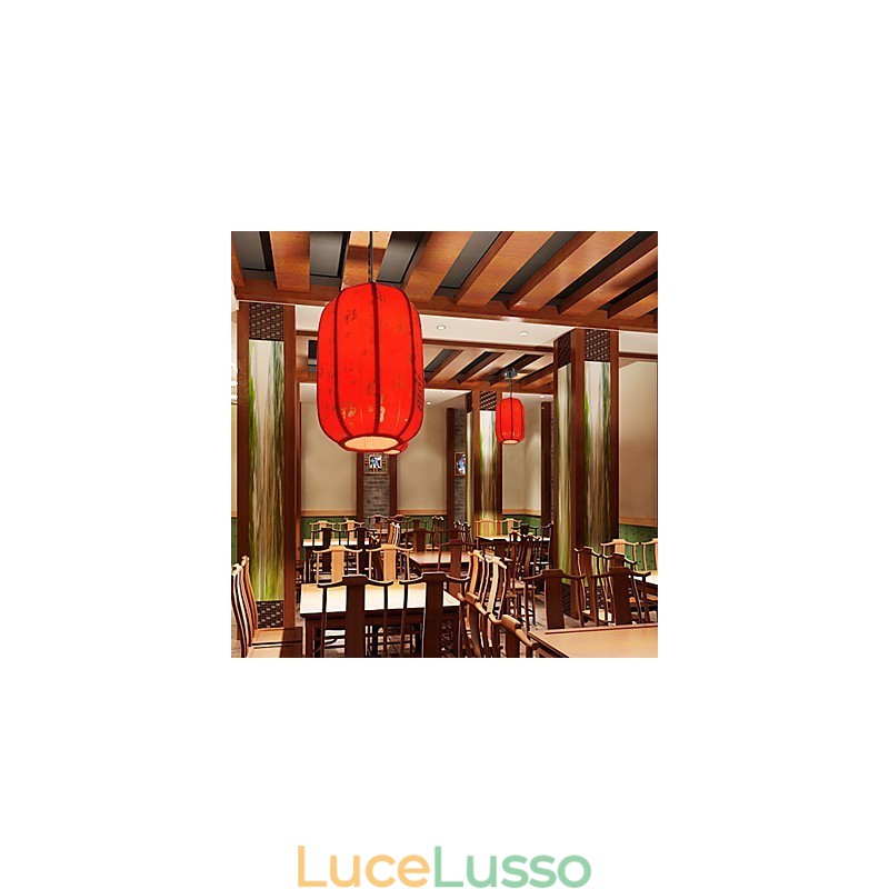 Lanterne rosse in pelle di pecora arcaiche Lampada a goccia per portico