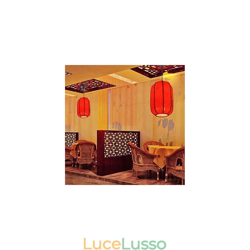 Lanterne rosse in pelle di pecora arcaiche Lampada a goccia per portico