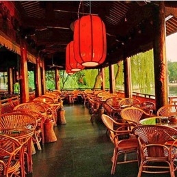 Lanterne rosse in pelle di pecora arcaiche Lampada a goccia per portico