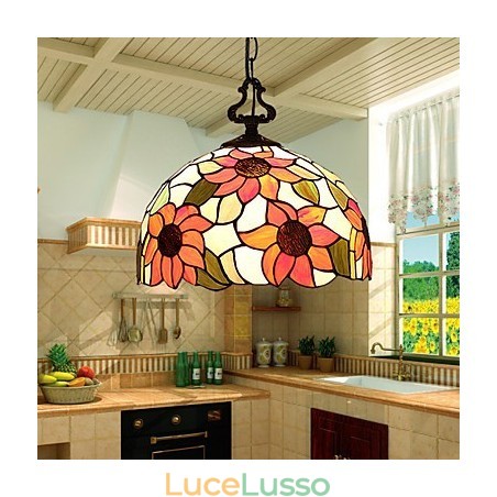 Lampadario in vetro colorato di arti creative rurali europee che restaura i modi antichi Lampada Luce Lampadario in vetro colorato di arti creative rurali europee che restaura i modi antichi Lampada Luce