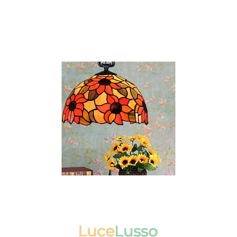 Lampadario in vetro colorato di arti creative rurali europee che restaura i modi antichi Lampada Luce
