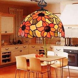 Lampadario in vetro colorato di arti creative rurali europee che restaura i modi antichi Lampada Luce