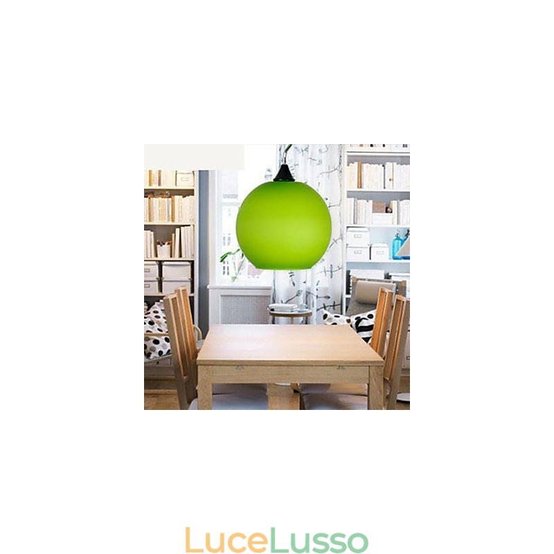 Lampadario in vetro colorato alla moda semplice