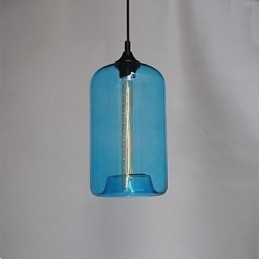 Lampada a sospensione Bottle Design 1 luce con paralume trasparente
