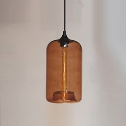 Lampada a sospensione Bottle Design 1 luce con paralume trasparente