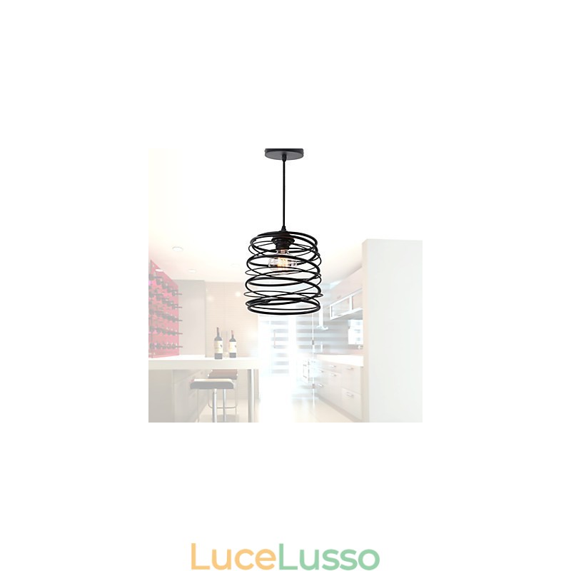 Rustic Lodge Retro Country Mini Style Dipinto Lampada a sospensione in metallo Garage