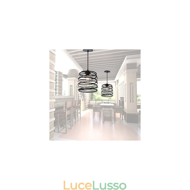 Rustic Lodge Retro Country Mini Style Dipinto Lampada a sospensione in metallo Garage