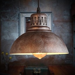 Lampada a sospensione in metallo con verniciatura in stile retrò mini per esterni