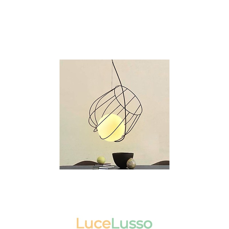 Lampada a sospensione in metallo di Retro Designers