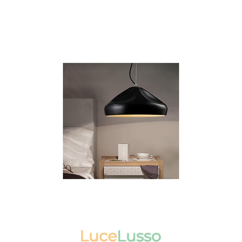 Lampada a sospensione in metallo con dipinto in stile retrò vintage mini