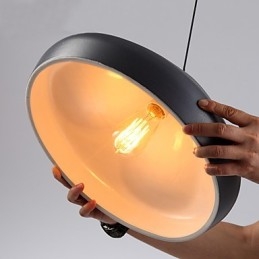 Lampada a sospensione in metallo con dipinto in stile retrò vintage mini