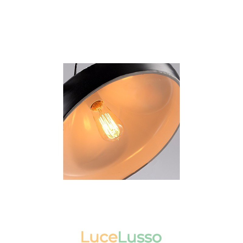 Lampada a sospensione in metallo con dipinto in stile retrò vintage mini