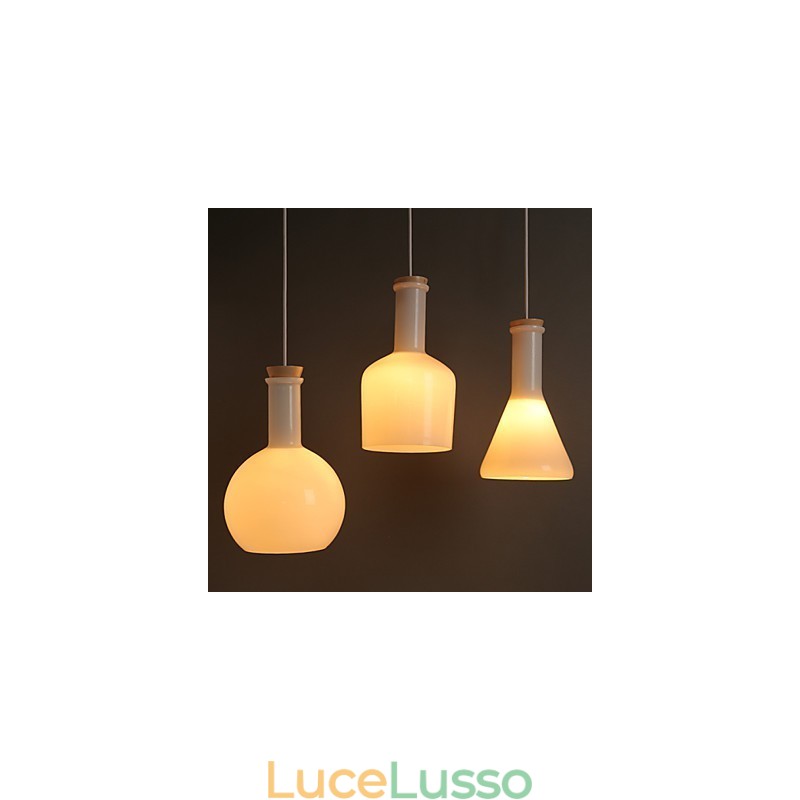 Linea di bottiglie di vetro bianco magico creativo contemporaneo e contrattuale Droplight