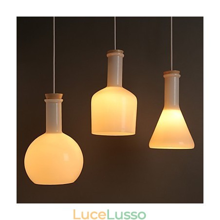Linea di bottiglie di vetro bianco magico creativo contemporaneo e contrattuale Droplight Linea di bottiglie di vetro bianco magico creativo contemporaneo e contrattuale Droplight