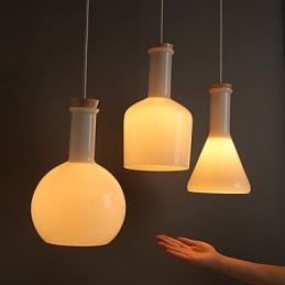 Linea di bottiglie di vetro bianco magico creativo contemporaneo e contrattuale Droplight