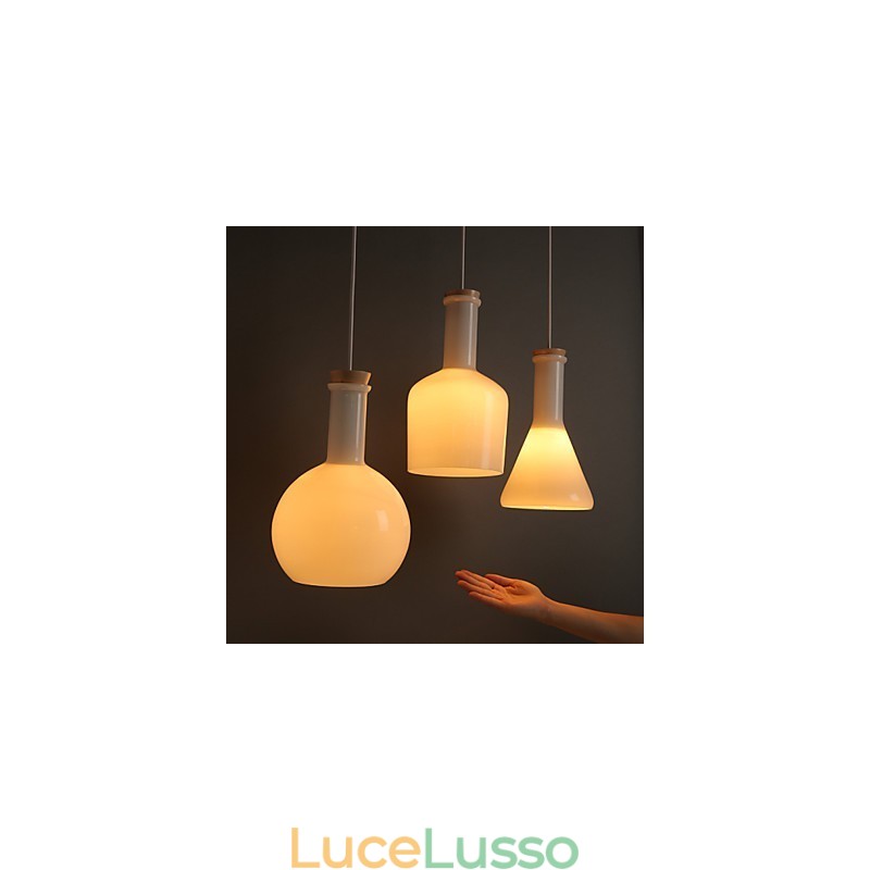 Linea di bottiglie di vetro bianco magico creativo contemporaneo e contrattuale Droplight