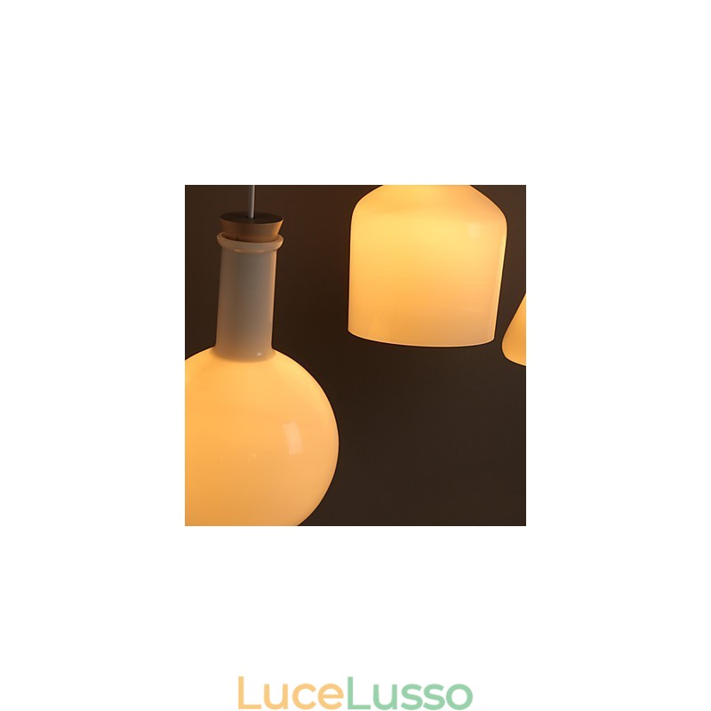 Linea di bottiglie di vetro bianco magico creativo contemporaneo e contrattuale Droplight