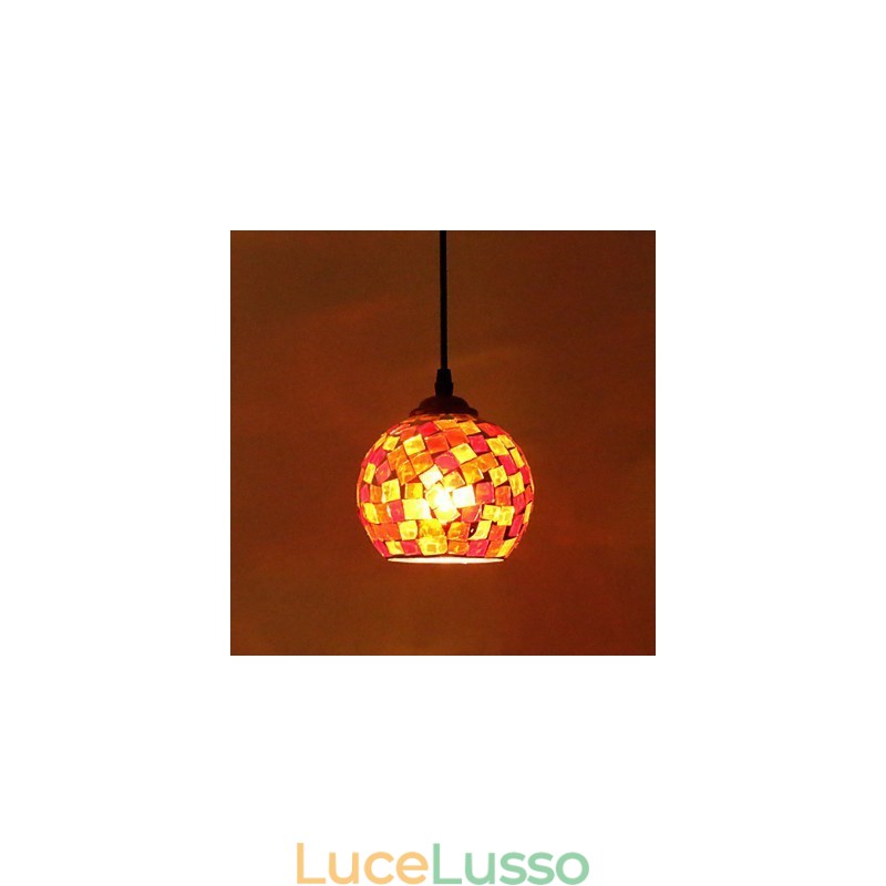 Lampada a sospensione in metallo con pittura contemporanea moderna