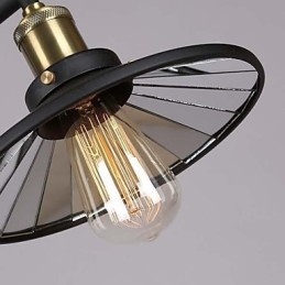 Lampadario in metallo dipinto in stile mini country vintage