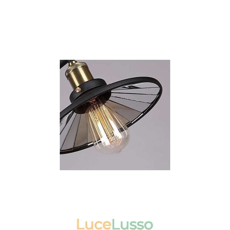 Lampadario in metallo dipinto in stile mini country vintage