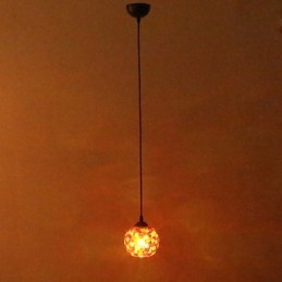 Lampada a sospensione in metallo con pittura contemporanea moderna