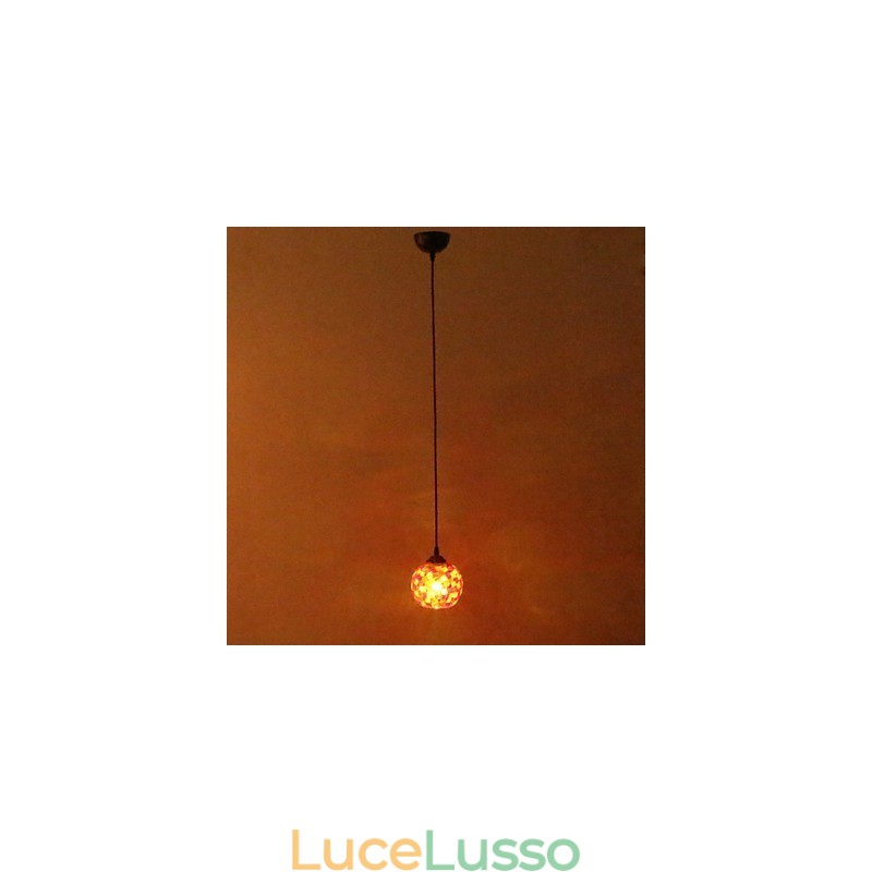 Lampada a sospensione in metallo con pittura contemporanea moderna