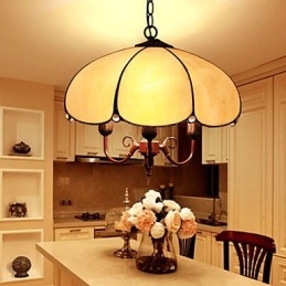 Lampadario in vetro colorato di arti creative rurali europee che restaura i modi antichi Lampada Luce