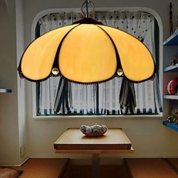 Lampadario in vetro colorato di arti creative rurali europee che restaura i modi antichi Lampada Luce