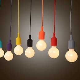 Lampadario creativo in silicone a forma di drago arcobaleno